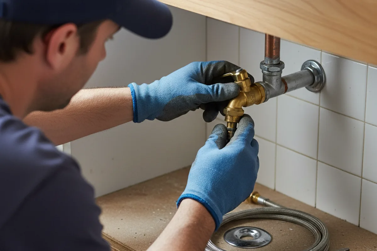 Shutoff valve and fitting work during Faucet and Fixture Repair in Rancho Santa Fe